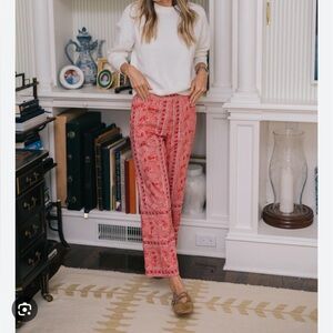 Julia Amory Bebe Print Red Patterned Pants